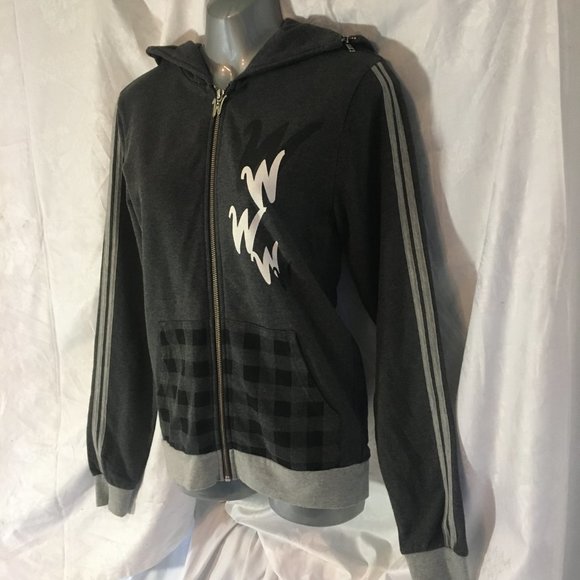 Wildchild Nation Hoodie Small Women s Adult Gray Black Graphic Sweatshirt - Picture 5 of 13